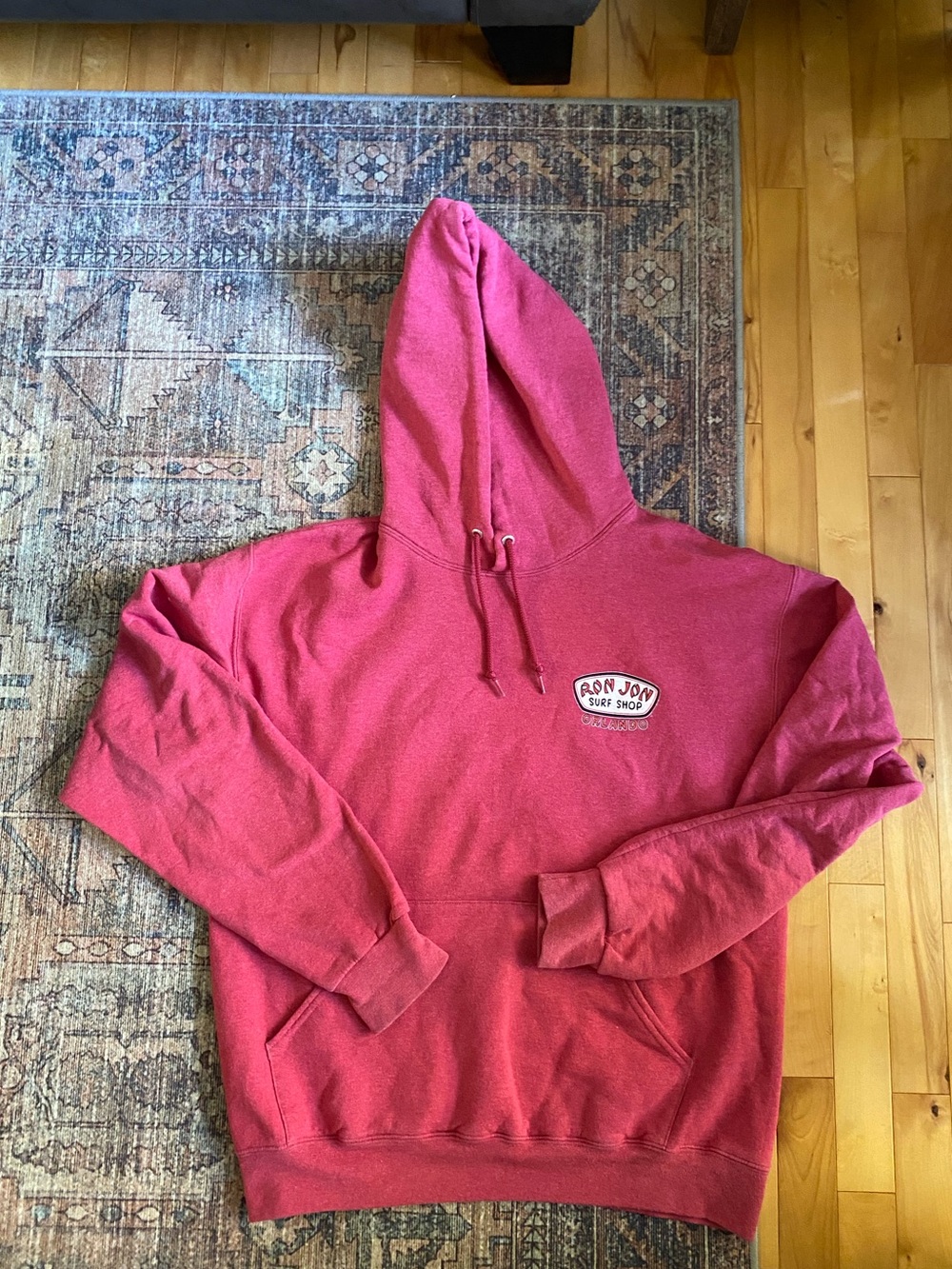 Ron Jon Pink-Red Crewneck Hoodie Pullover